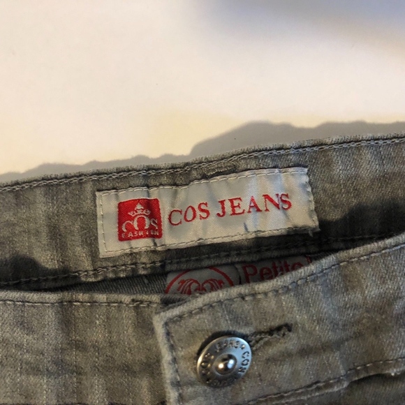 Cos Jeans Sz 12 P Gray Bling down Side Jeans buckl - Picture 6 of 7